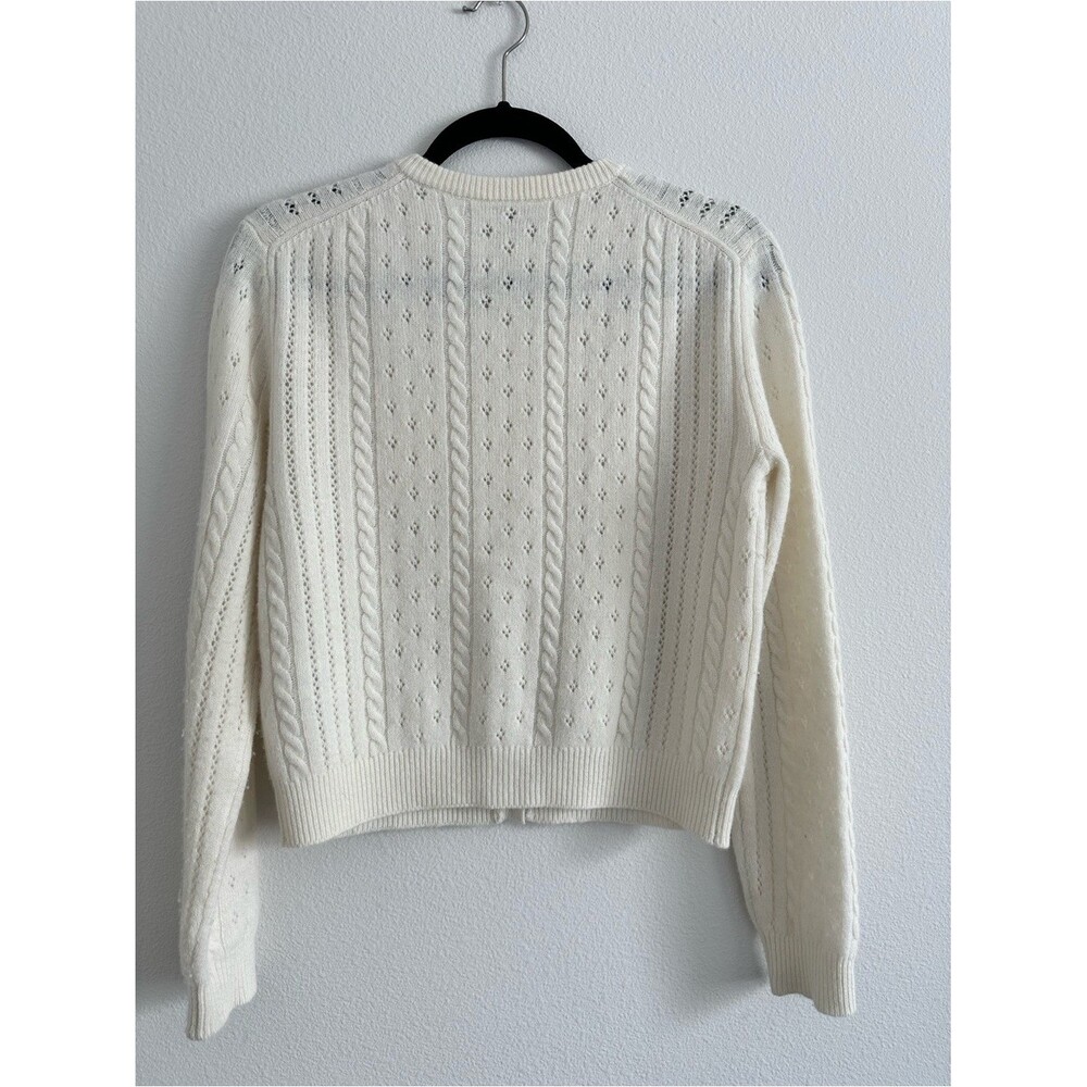 Aritzia Sunday Best Sweet Spot Wool Cardigan Light Birch Size S Cottagecore - Picture 5 of 9